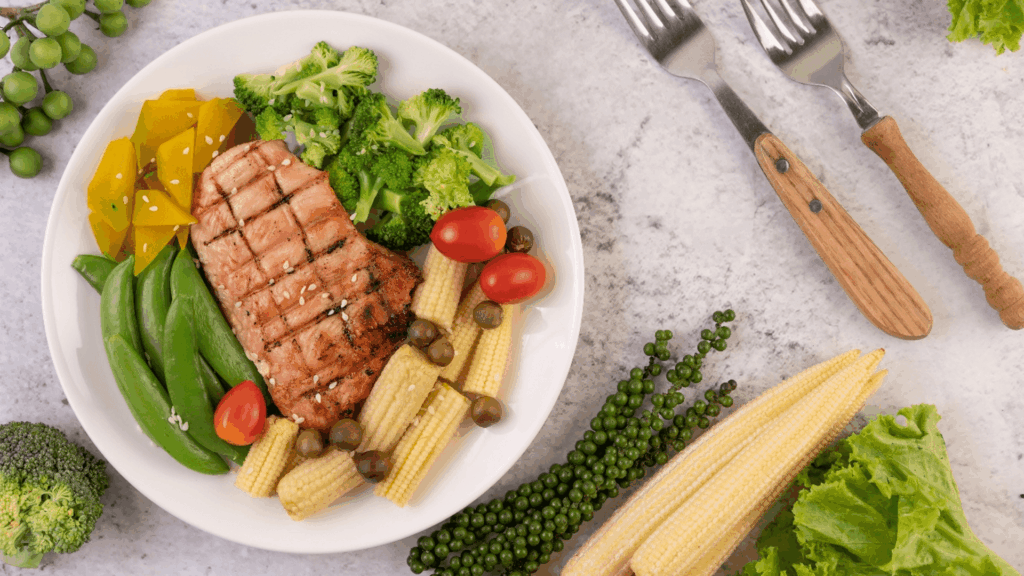 Include lean protein sources like chicken, eggs, and legumes for muscle support and satiety.